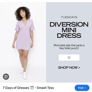 Smash and Tess diversion dress in very violet